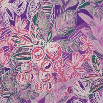 Viskosejersey Sizilien Wilde Blumen Lila/Rosatöne von Swafing